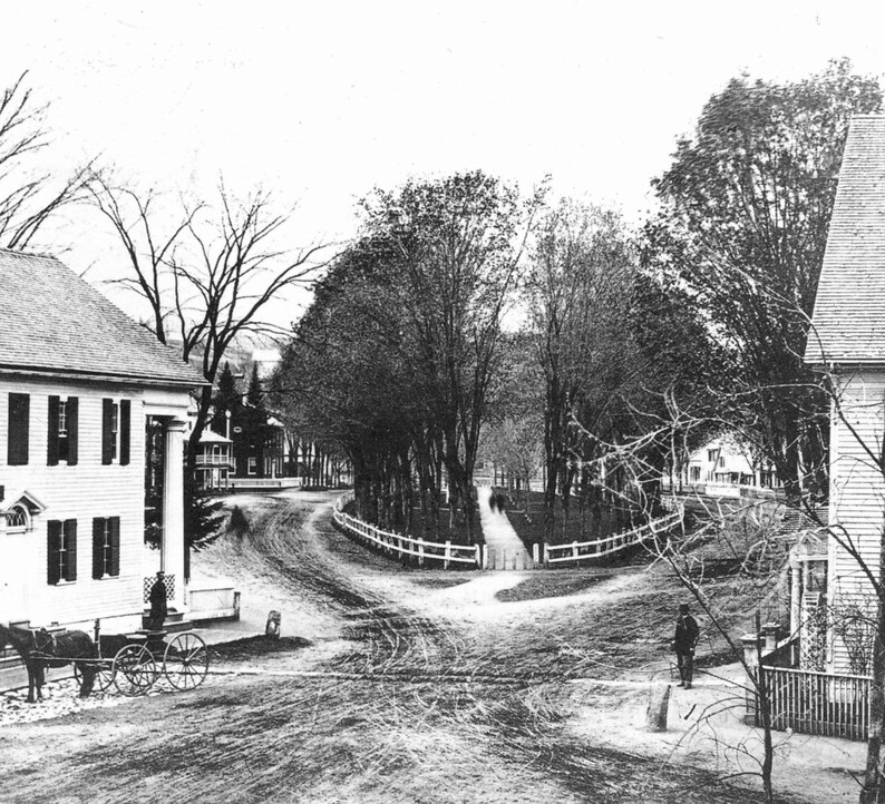 WOODSTOCK VT Village Green in 1865 Vintage Photo Art Print Etsy