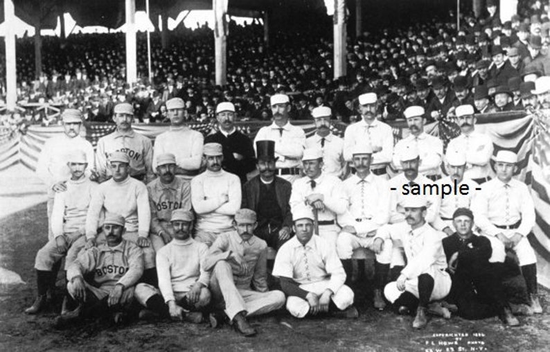 BOSTON, MASS Boston Beaneaters Baseball Team in 1886 Vintage Photo Art