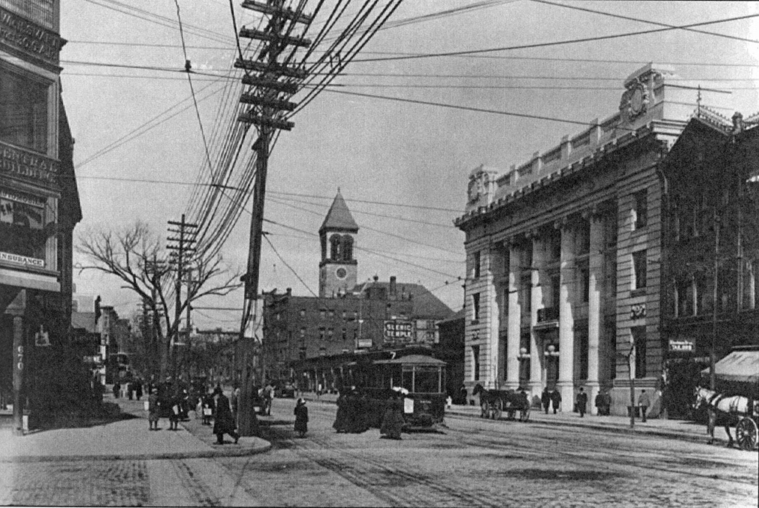 CAMBRIDGE MA Central Square in 1910 Vintage Photo Art Etsy