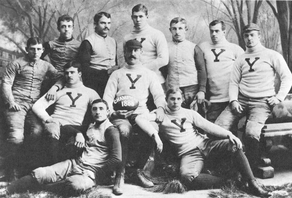YALE UNIVERSITY Football Team in 1888 Vintage Photo Art | Etsy