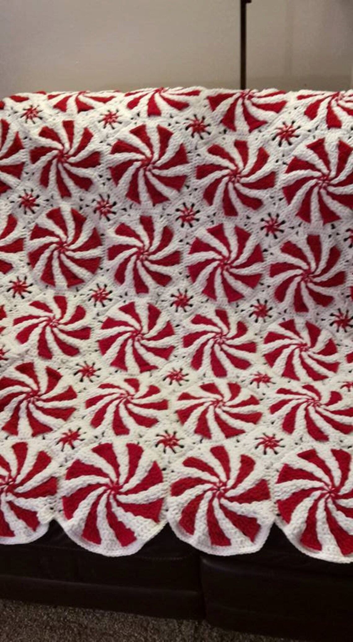 Christmas Candy Throw Etsy