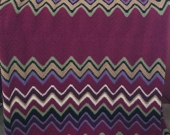 Boysenberry Ripple Afghan