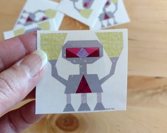 Monder Thog robot color temporary tattoo - party favor - gift idea - robot skin decal - science fiction - costume embellishment