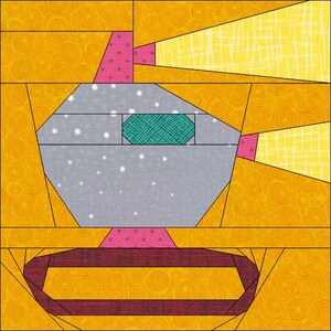 Set of 6 PDF Robot Quilt Block Patterns - Foundation Paper Piecing ...