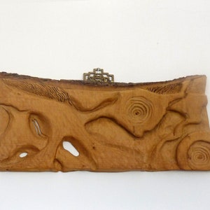 Carved Wood Wall Decoration, Wooden Plaque Wall Art, Abstract Rustic Natural Wall Hanging Panel, Luxury Artisan Handmade Housewarming Gift