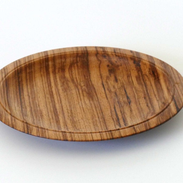 Round Wooden Plate, Wood Serving & Decor Dish, Small Serving Tray, Eco Friendly Tableware and Dinnerware, Natural Kitchen Decor, Food Plate