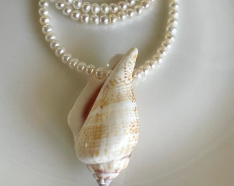 Shell and Pearl Necklace