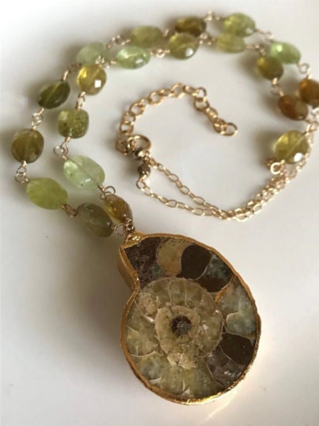 Grossular Green Garnet Mini Mala Necklace