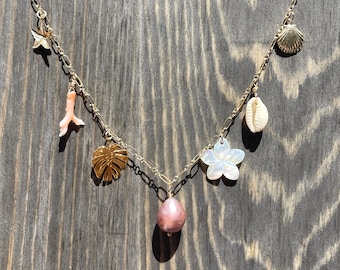 Colar com pingente dourado Ocean Dreams