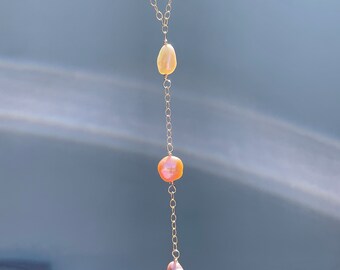 Keshi Pearl Y-Necklace