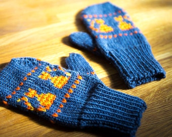 Kitten Mittens. Pattern only