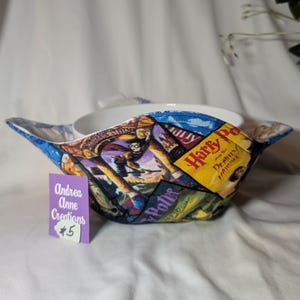 Microwavable Bowl Cozy / Pot Holder, Soup Bowl Cozy, Soup Bowl Holder, Reversible Bowl Cozy