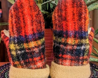 Felted Winter Mittens | Upcycled | Warm Lined Mittens