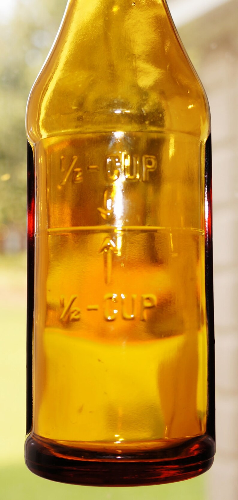 Vintage Amber Pectin Measuring Bottle Etsy