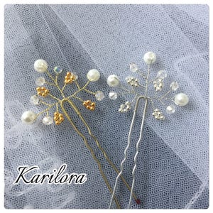 Braut Rebe Haarnadeln, Hochzeit Haarschmuck, Silber oder Gold Haarnadeln, Weiße Perlen Perlen Haarnadeln, Hochzeit, Brautjungfern, Abschlussball, Party