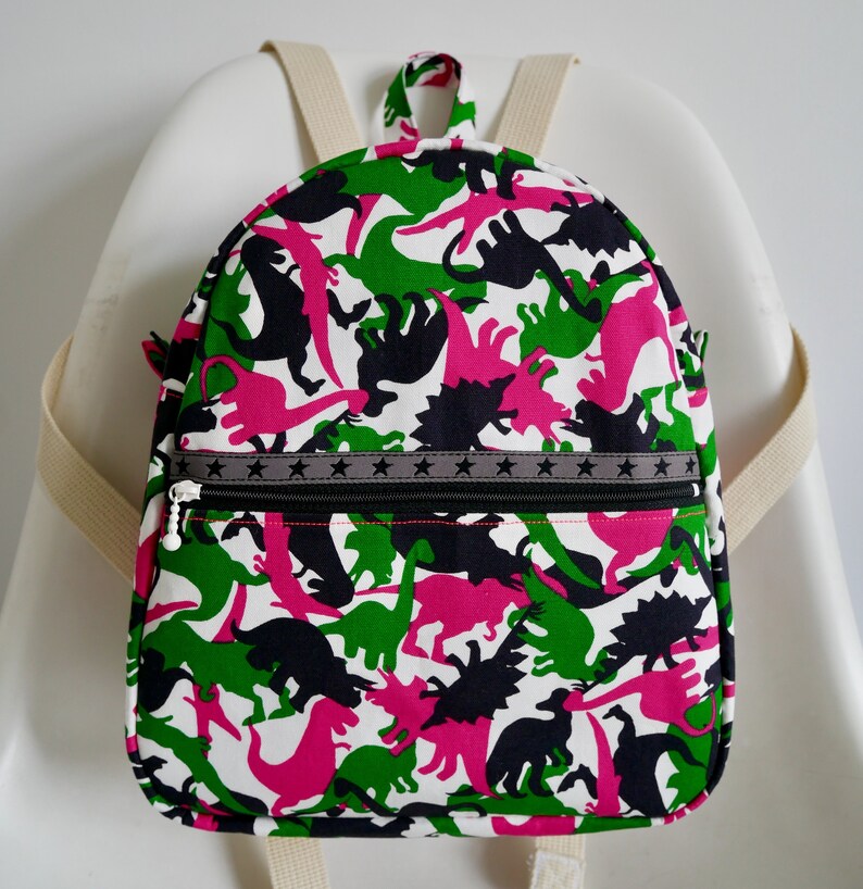 camouflage Japanese cotton rucksack cotton bag toddler bag nursery bag Kids dinosaur backpack
