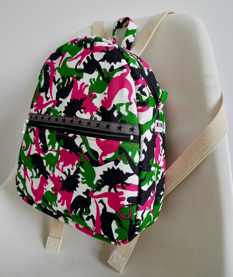 camouflage Japanese cotton rucksack cotton bag toddler bag nursery bag Kids dinosaur backpack