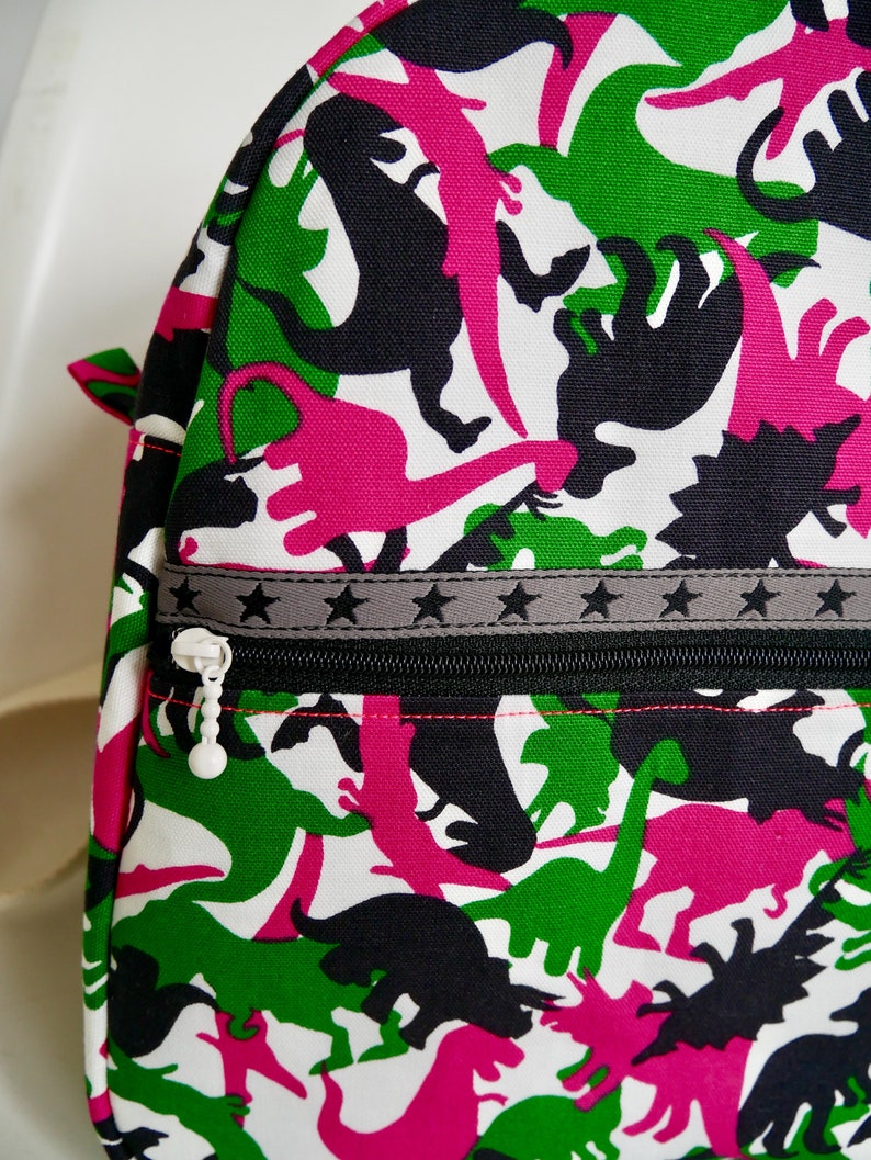 camouflage Japanese cotton rucksack cotton bag toddler bag nursery bag Kids dinosaur backpack