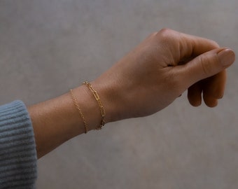 Oversized Paper Clip Chain Bracelet (14k Gold Filled)