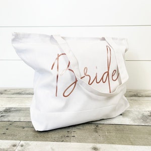 Bride Tote Bag, Bride Bag, Bride Beach Bag, Just Married Bag, Honeymoon Tote Bag, Bridal Tote Bag, Gift for Bride, Bridal Shower Gift Cute