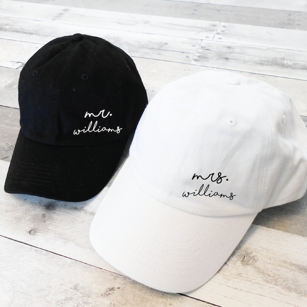 Mr and Mrs Dad Hats, Mr Mrs Hats, Honeymoon Hats, Mr Mrs Baseball Caps, Mr and Mrs Hats, Just Married Hats, mr dad hat, personalized hats
