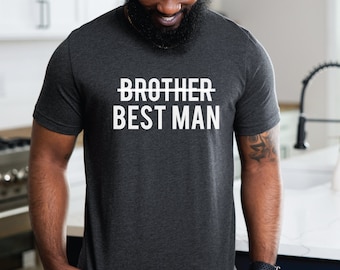 Camisa de hermano a padrino, camisa de hermano de boda, regalo para hermano, camiseta de hermano, camiseta de padrino de hermano, camiseta de padrino, despedida de soltero