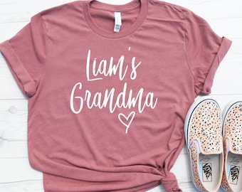 Custom Grandma Shirt, Cute Grandma Shirt, Personalized Grandma Shirt, Grandmother Shirt Gift, Grandma Reveal, Pregnancy Reveal Grandma Tee