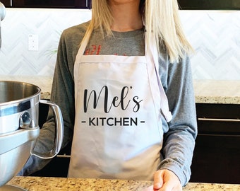 Personalized Women's Apron, Cute Mother's Day Gift, Chef's Apron, Women's Apron, Custom Name Women's Apron for Wife Girlfriend Mom Sister