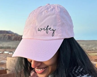 Wifey Hat, Wifey Baseball Cap, Wifey Cap, Honeymoon Hat, Wifey Baseball Hat, Honeymoon Dad Hat, Bride Gift Bridal Shower Gift, Wifey Cap