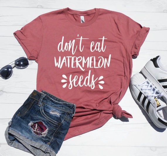 dont eat watermelon seeds maternity shirt