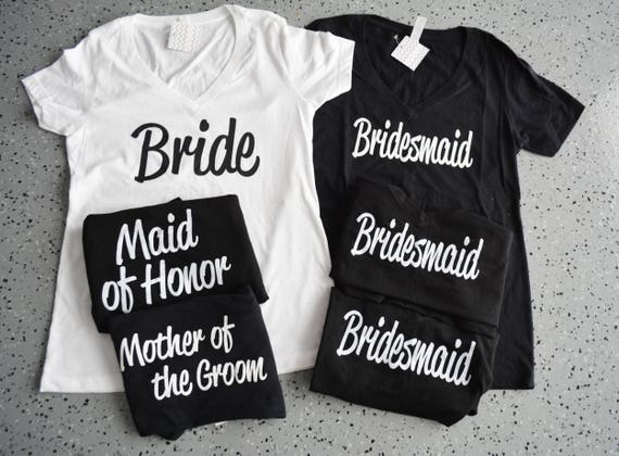 bride and bridesmaid t shirts