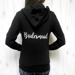 Mrs Bride sweatshirt jacket. Bride hoodie. Bridal hoodie. Bridal sweatshirt Zip-Up. Mrs hoodie sweatshirt jacket. Bachelorette Zipup. image 5