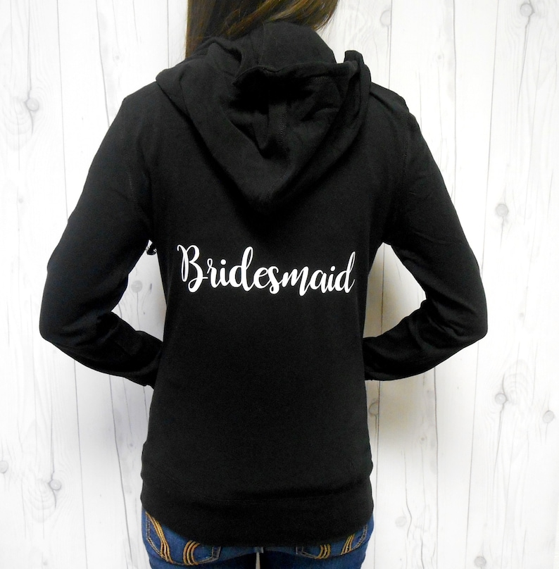 Mrs Bride sweatshirt jacket. Bride hoodie. Bridal hoodie. Bridal sweatshirt Zip-Up. Mrs hoodie sweatshirt jacket. Bachelorette Zipup. image 5