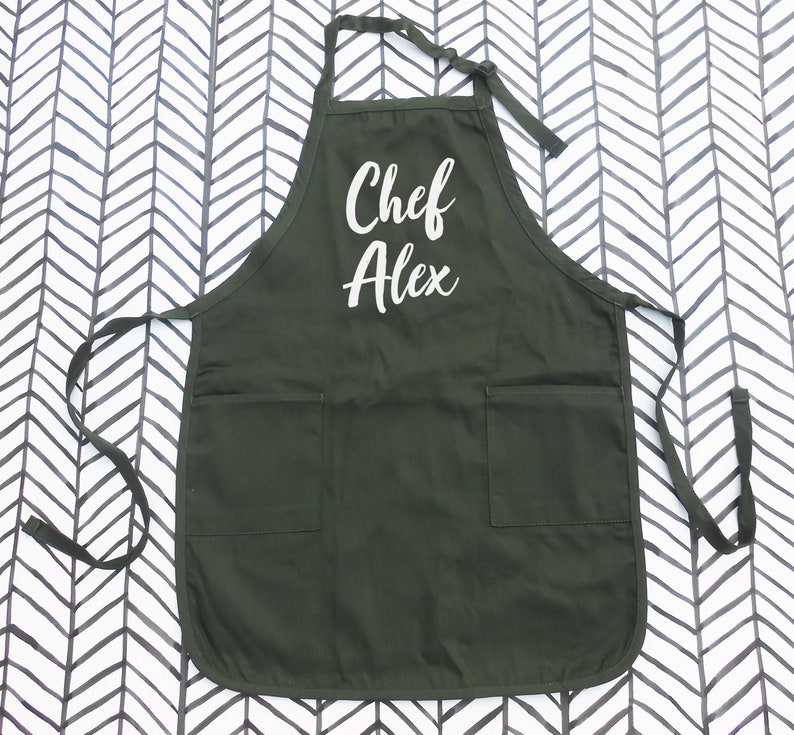 Chef Name Apron Personalized Name Apron Chef Apron Cute Etsy Canada