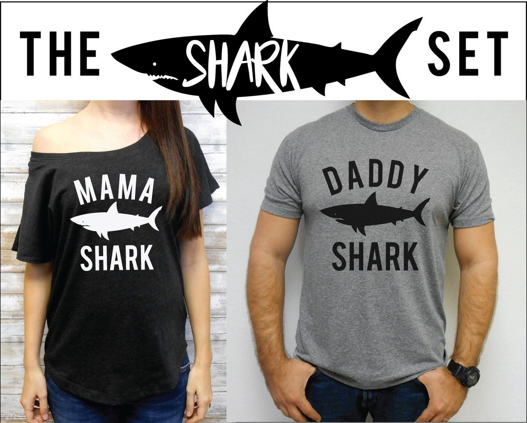 Mama Shark Daddy Shark Shirts / Shark Family Shirt Set / Shark - Etsy