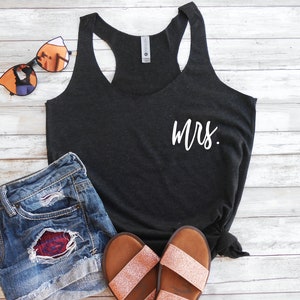 Mrs Tank, Mrs. Tank Top, The Mrs, The Mrs Shirt, Gift for Mrs, Honeymoon Tank, Just Married Tank, I Said Yes, Honeymoon Cruise, Rose Gold