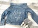 Mrs Pearl Jean Jacket, Bride Jean Jacket, Mrs Denim Jacket, Personalized Jean Jacket, Bride Jacket, Bridal gift, bridal jean jacket pearls