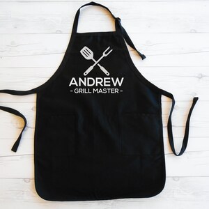 Mens Apron Custom Mens Apron Personalized Mens Apron Chef Gift for Him Dad Husband Birthday Gift Anniversary Gift Boyfriend Gift image 3