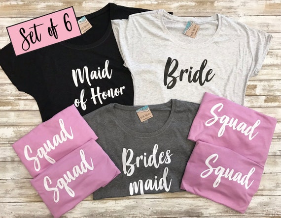 cheap bridesmaid t shirts