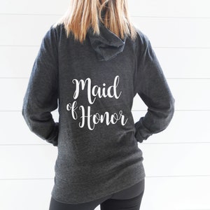 Mrs Bride sweatshirt jacket. Bride hoodie. Bridal hoodie. Bridal sweatshirt Zip-Up. Mrs hoodie sweatshirt jacket. Bachelorette Zipup. image 3