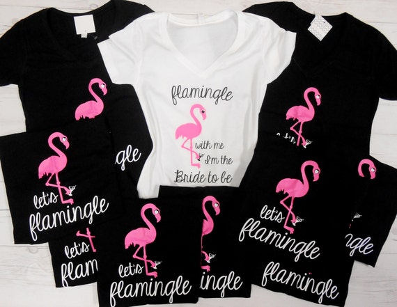 flamingo bridesmaid shirts