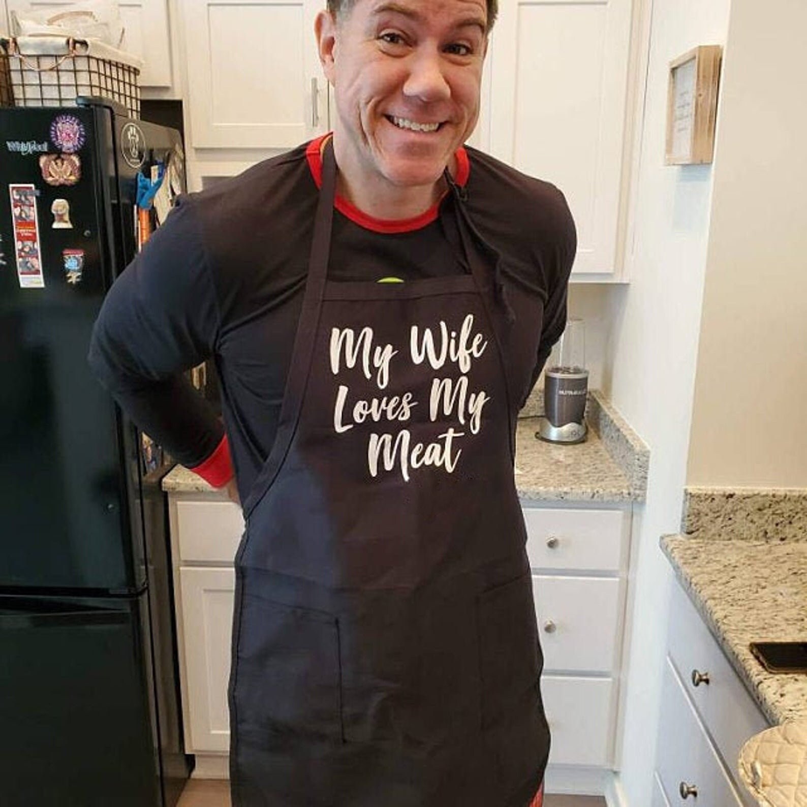 My Wife Loves My Meat Apron - Father's Day Apron- Funny Dad Apron…