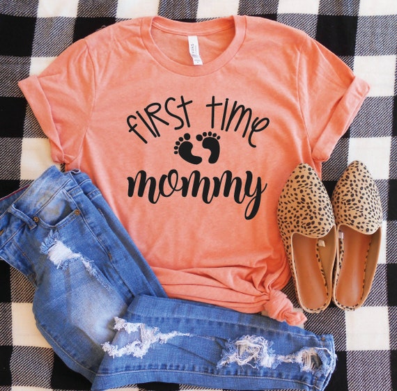 Handel For en dagstur rent First Time Mommy Shirt First Time Mom T-shirt Cute Mom - Etsy