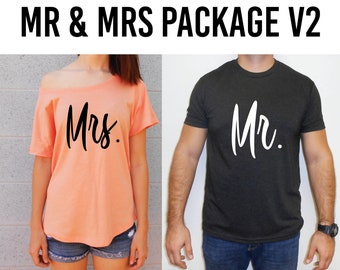 Mr and Mrs | Mr and Mrs Shirts | Couples Shirts | Honeymoon Shirts | Wedding Gifts | Wedding Shirts | Honeymoon Outfit | MR MRS