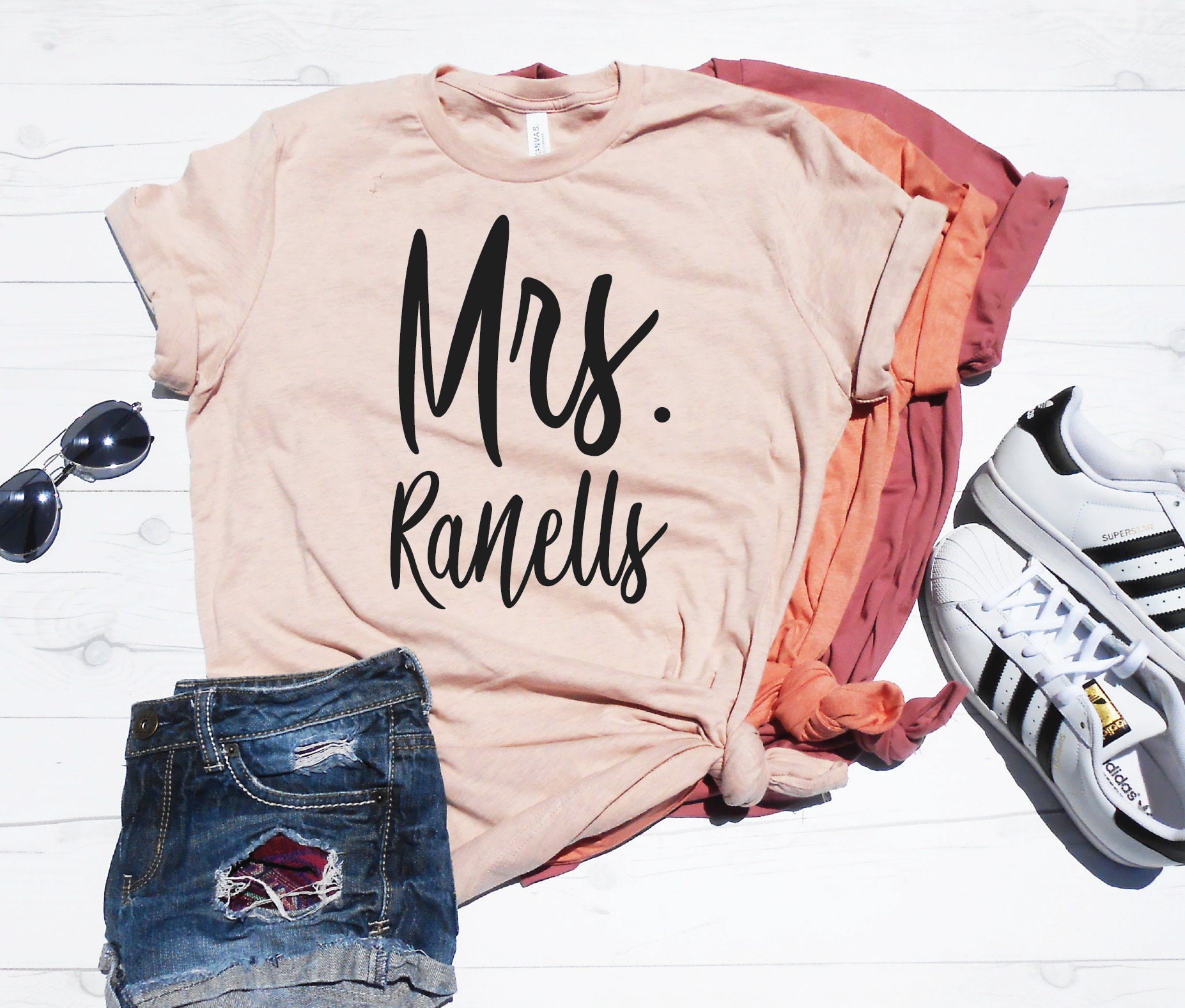 Mrs Last Name Shirt The Mrs Shirt Mrs T Shirt Mrs Custom Etsy
