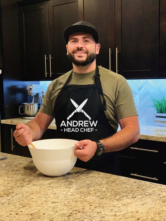 mens chef aprons personalized
