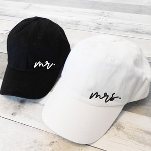 Mr and Mrs Dad Hats, Mr Mrs Hats, Honeymoon Hats, Mr Mrs Baseball Caps, Mr and Mrs Hats, Just Married Hats, mr dad hat, mrs dad hat