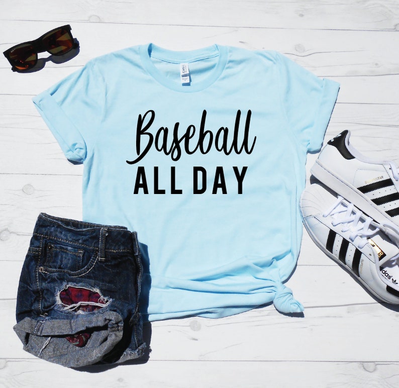 Baseball All Day Cute Baseball Shirt Baseball Tee Unisex Etsy