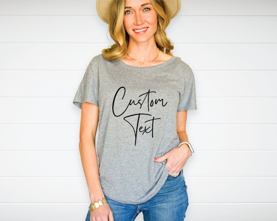 Custom Slouchy Shirt Custom Dolman Custom off Shoulder Shirt Personalized  Shirt Cute Flowy Tee Est Shirt Cute Custom T-shirt -  Australia