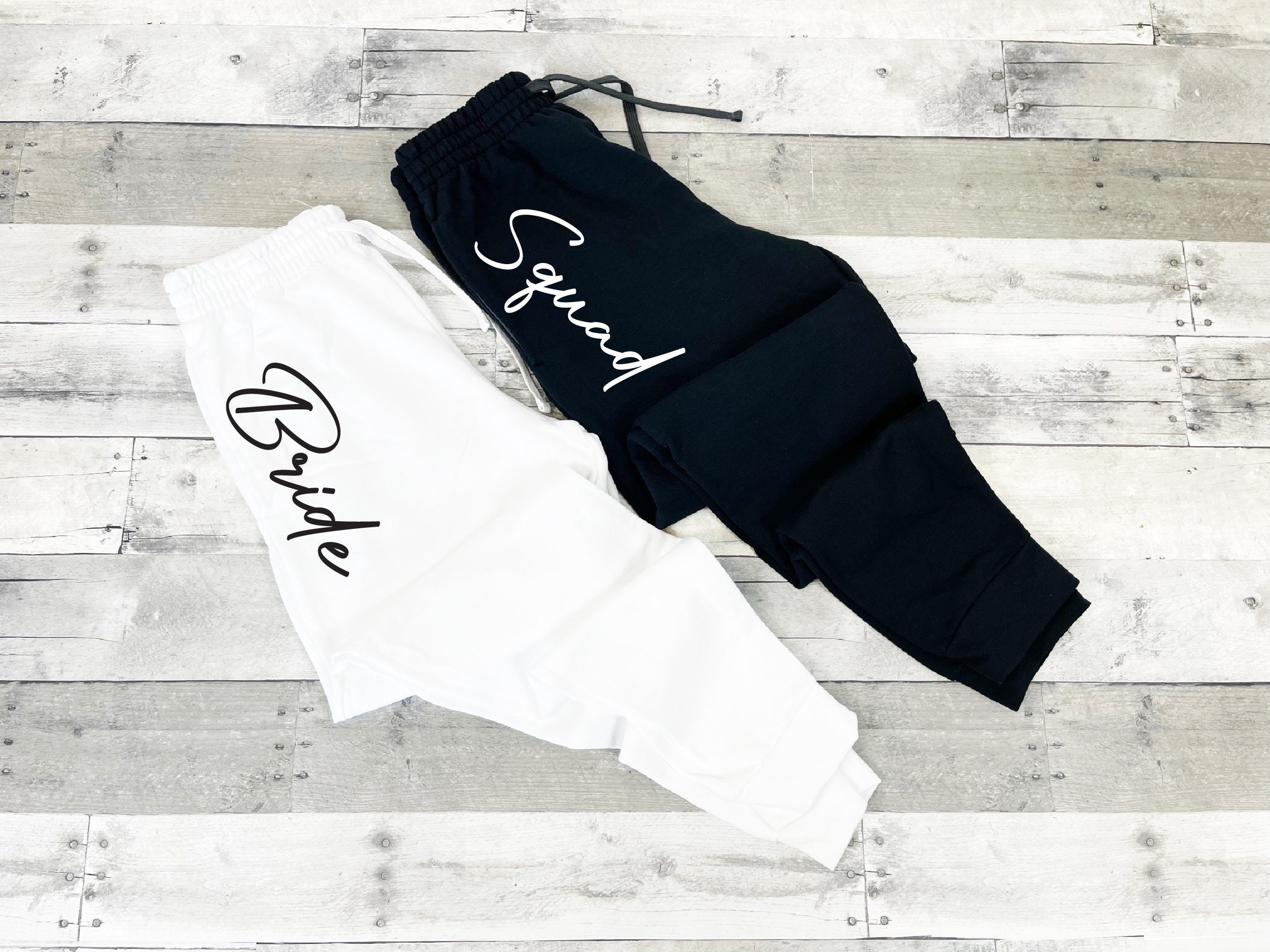 Bride and Squad Pants Squad Jogger Pants Bride Jogger Pants Bride Joggers Getting Ready Outfit Bachelorette Jogger Pants Cute Gifts Etsy Australia